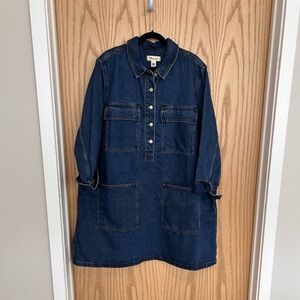 Madewell Denim Shirt Dress with Patch Pockets